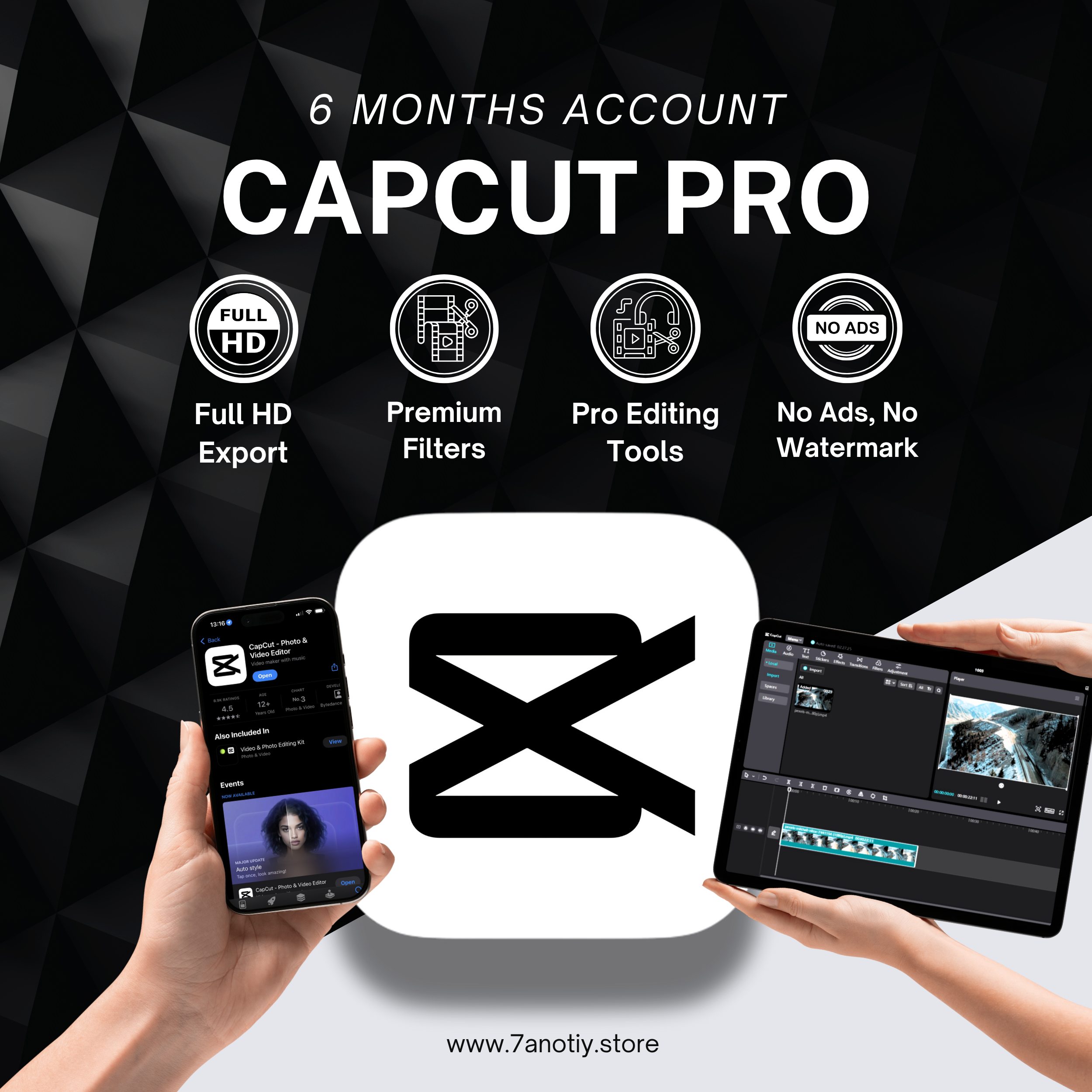 🚀 CapCut Pro –  ستة شهور بـ 45 درهم فقط 😍