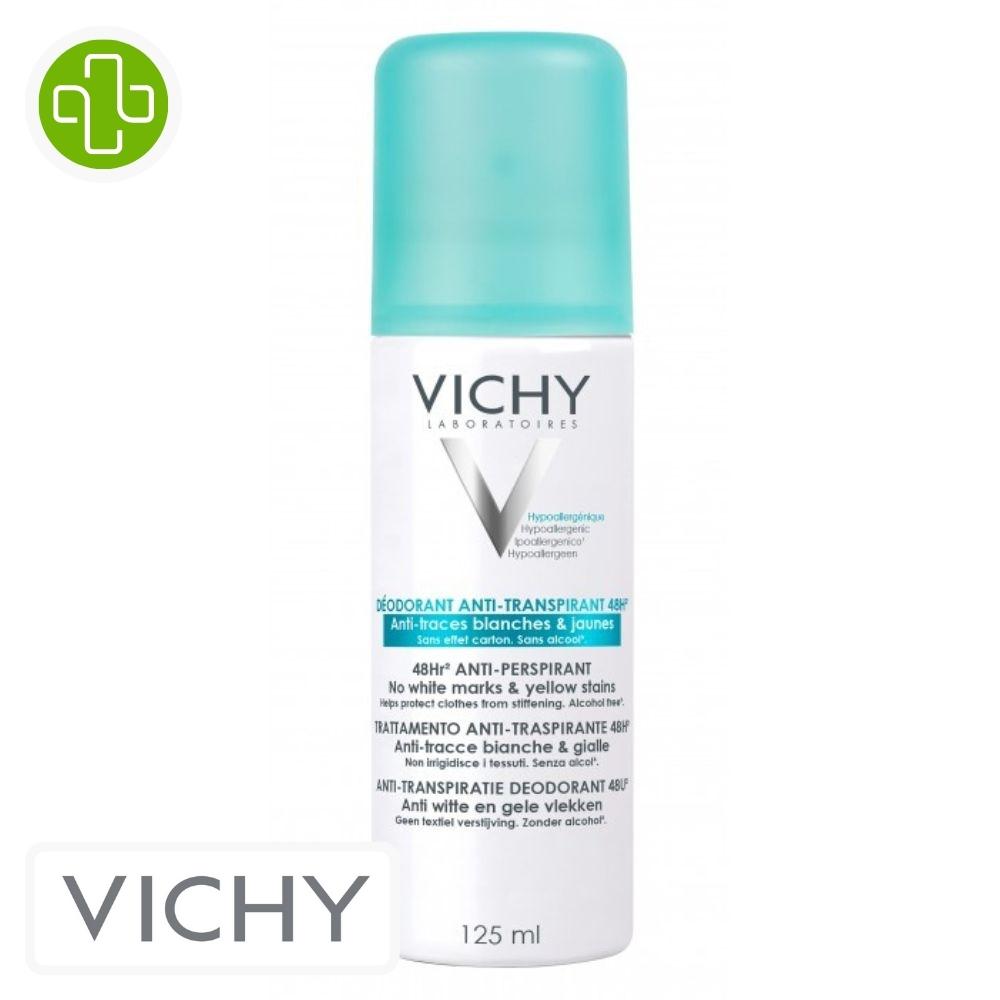 Vichy Déodorant Aérosol Anti-Transpirant Anti-Traces Blanches et Jaunes – 125ml