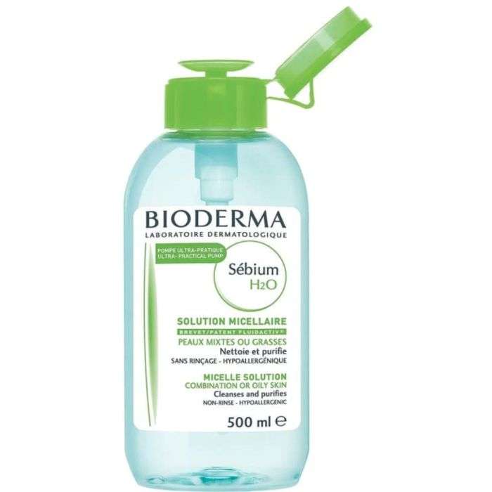 BIODERMA SEBIUM H20 SOLUTION MICELLAIRE POMPE INVERSEE 500 ML