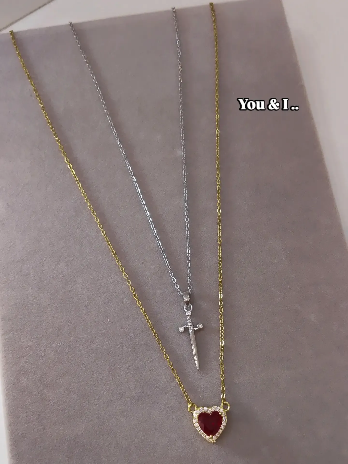 Couple necklace ❤️⚔️