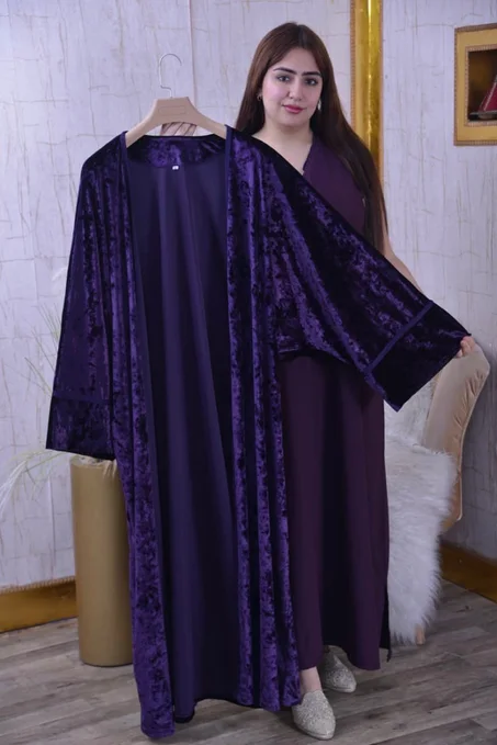 كيمونو 2 قطع موبرة التاج