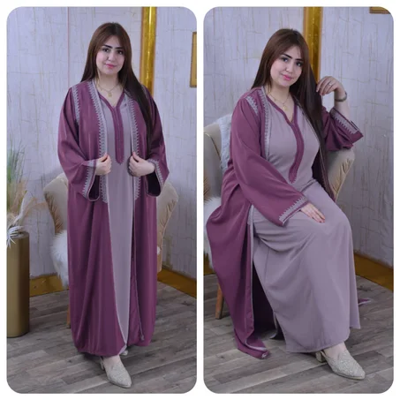 كيمونو 2 قطع ثوب كريب