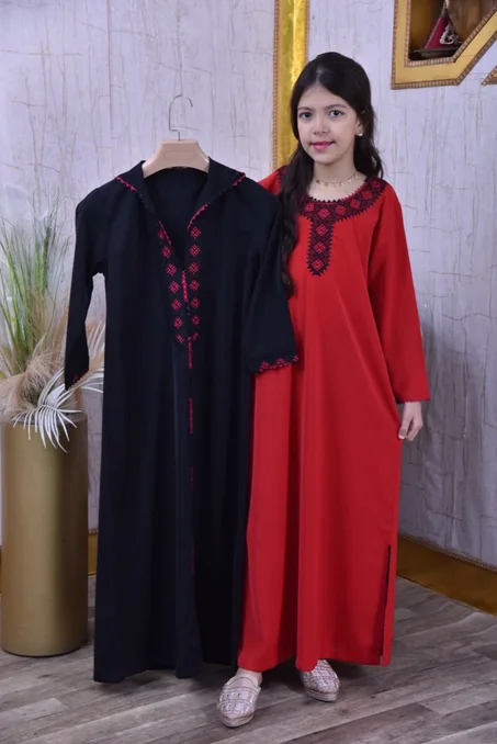 جلابة مغربية دو بيس للبنات