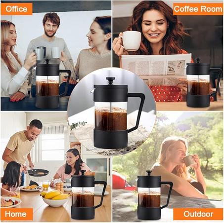 ماكينة تحضير القهوة الفرنسية لتحضير والشاي سعة 1 لتر كوب شاي معزول بمكبس مع فلتر ستانلس ستيل 304 زجاج البوروسيليكات متين ومقاوم للحرارة 1000 مل 34 اونصة قم بزيارة متجر جلوكلوز