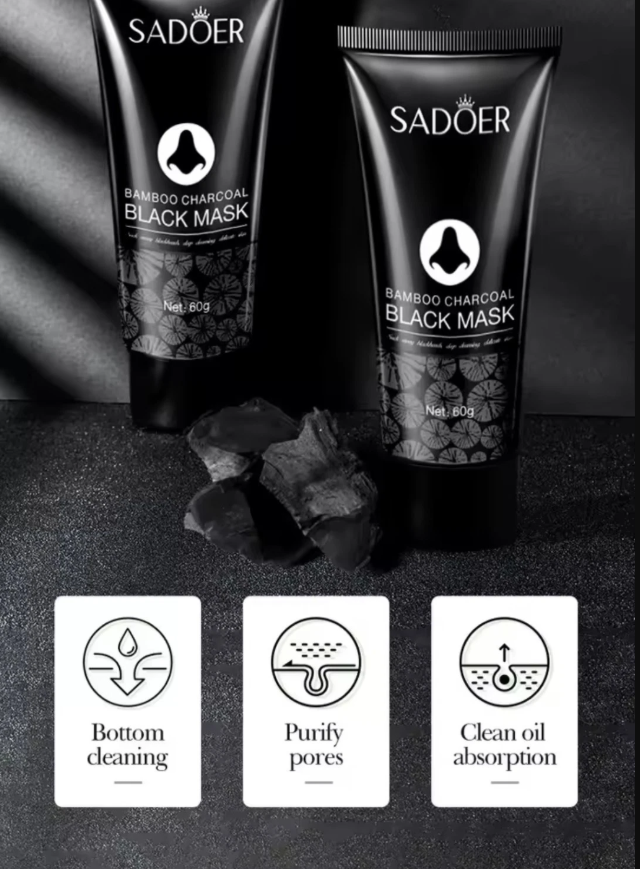 ماسك الفحم الأسود لتنقية البشرة وإزالة الرؤوس السوداء