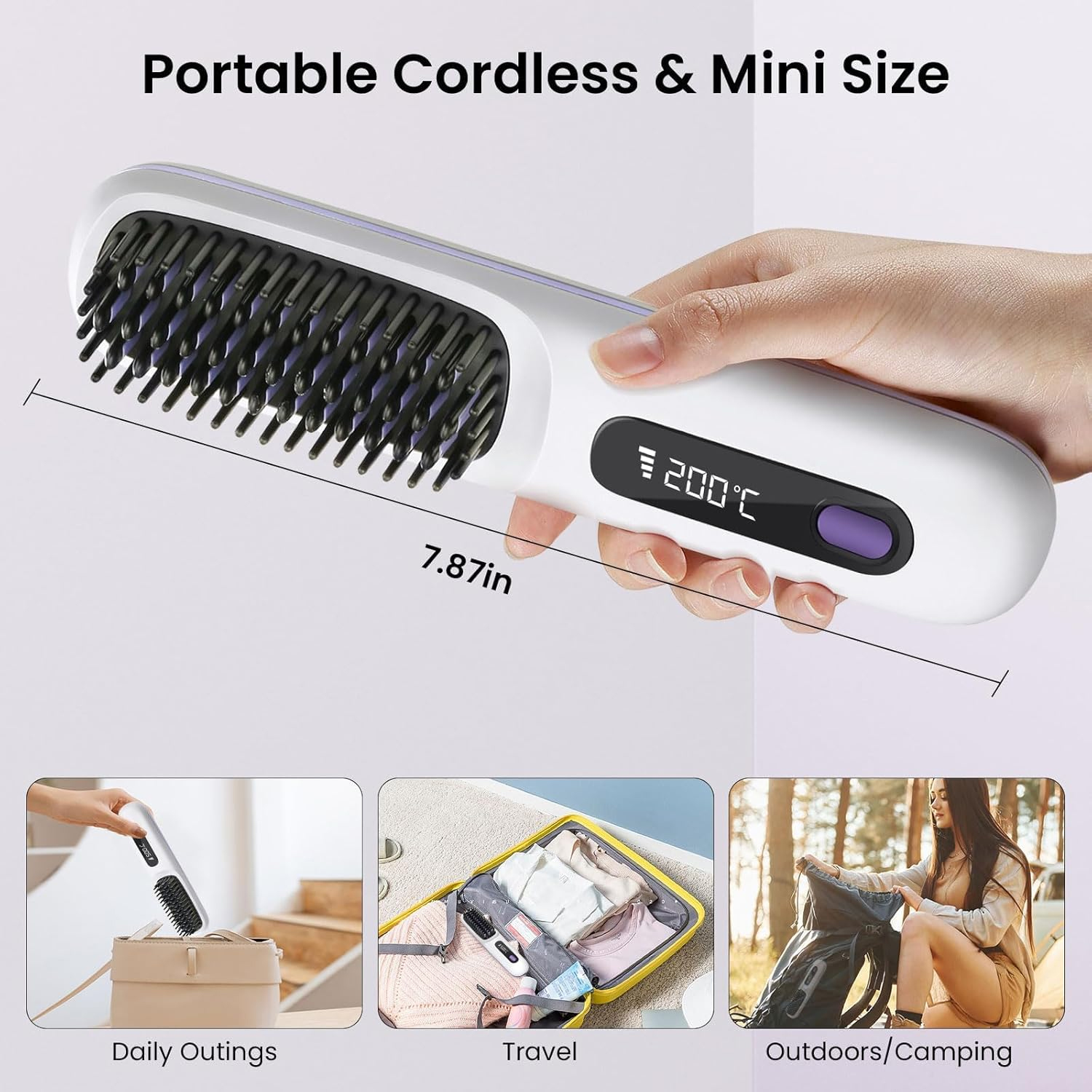 فرشاة فرد وتنعيم الشعر المحمولة DENX , ضمان سنتين