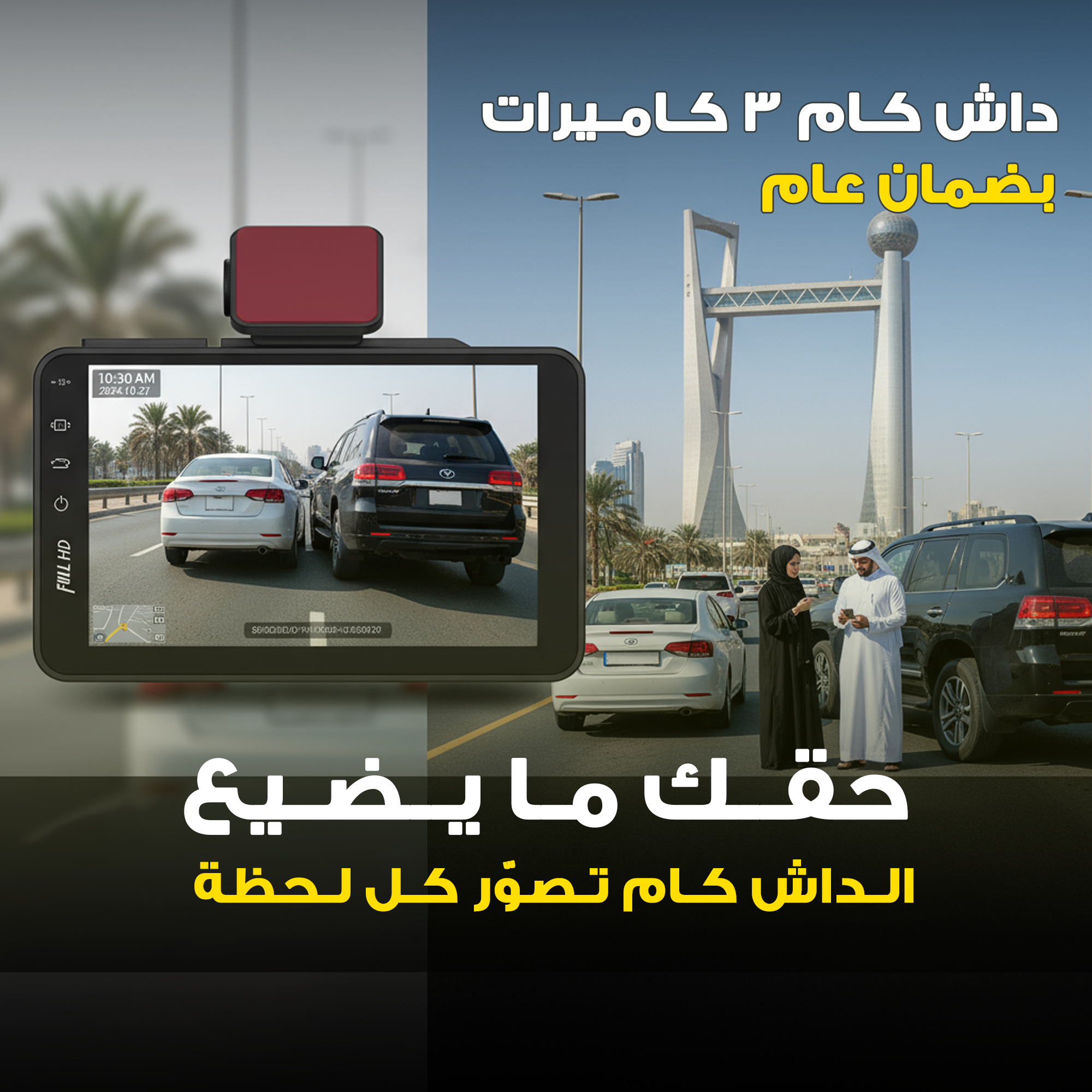 داش كام ثلاثية الرؤية بجودة Full HD بضمان عام سهلة التركيب