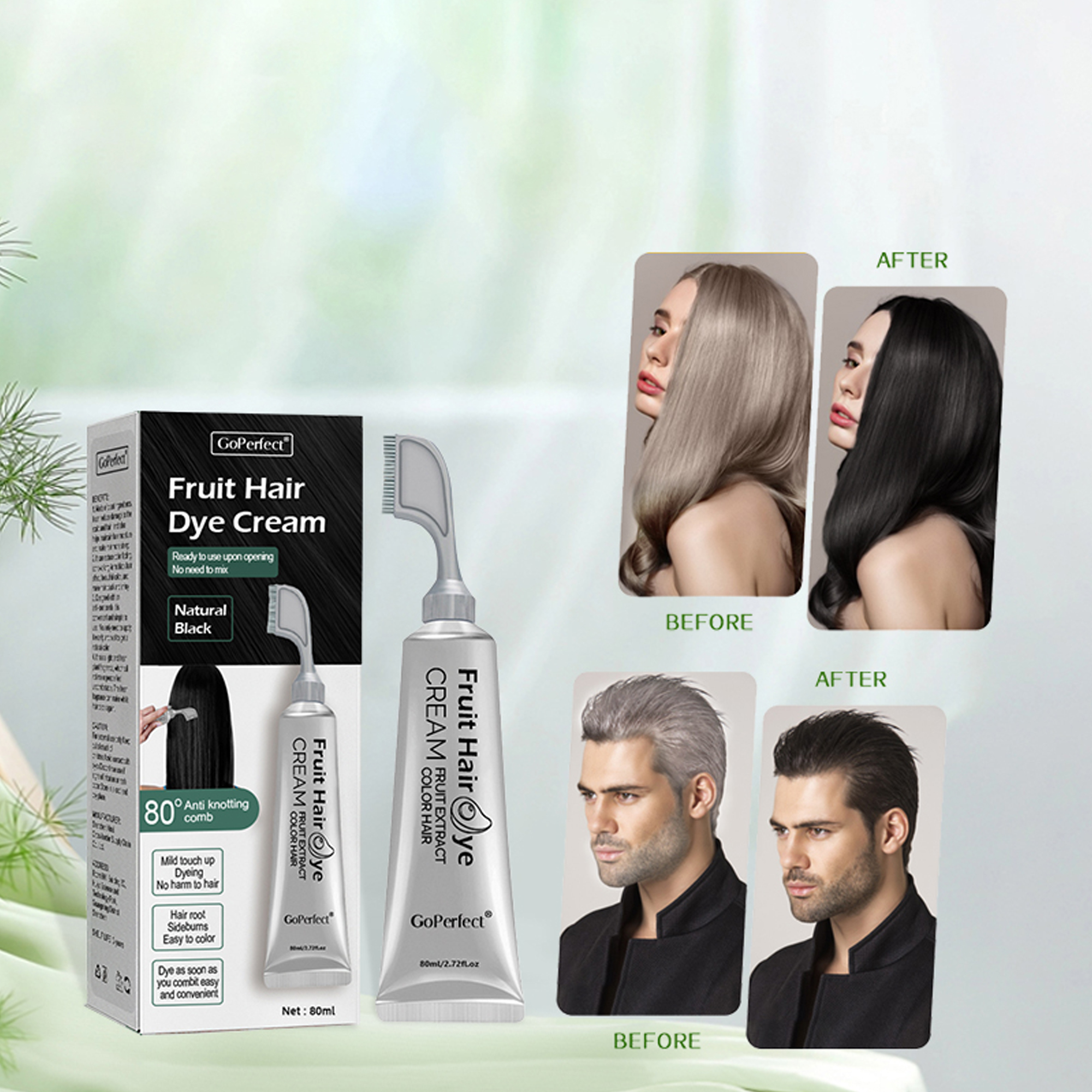 صبغة الفواكة المغذية للشعر