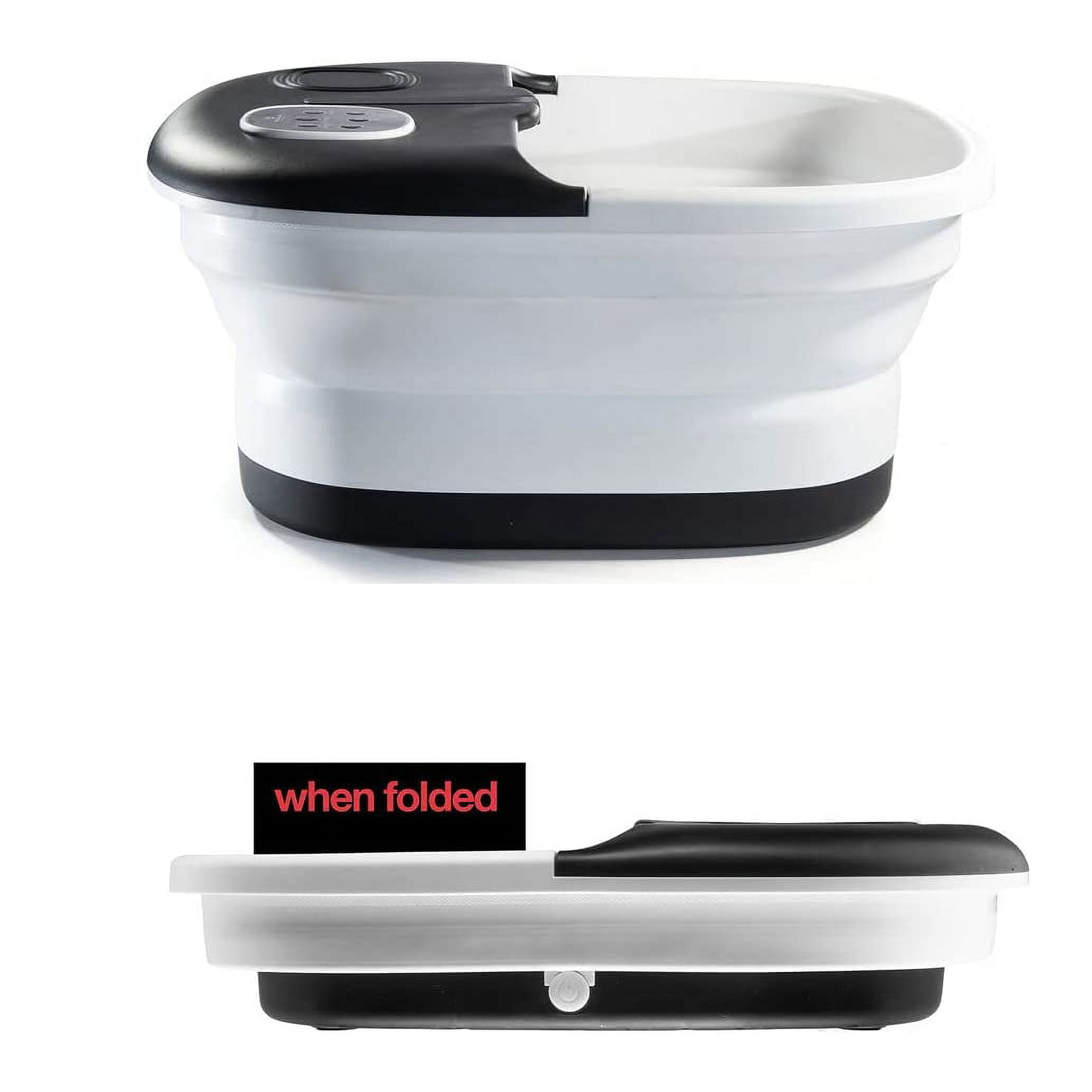 جهاز سبا القدم المنزلي القابل للطي بالتدفئة والفقاعات والمساج