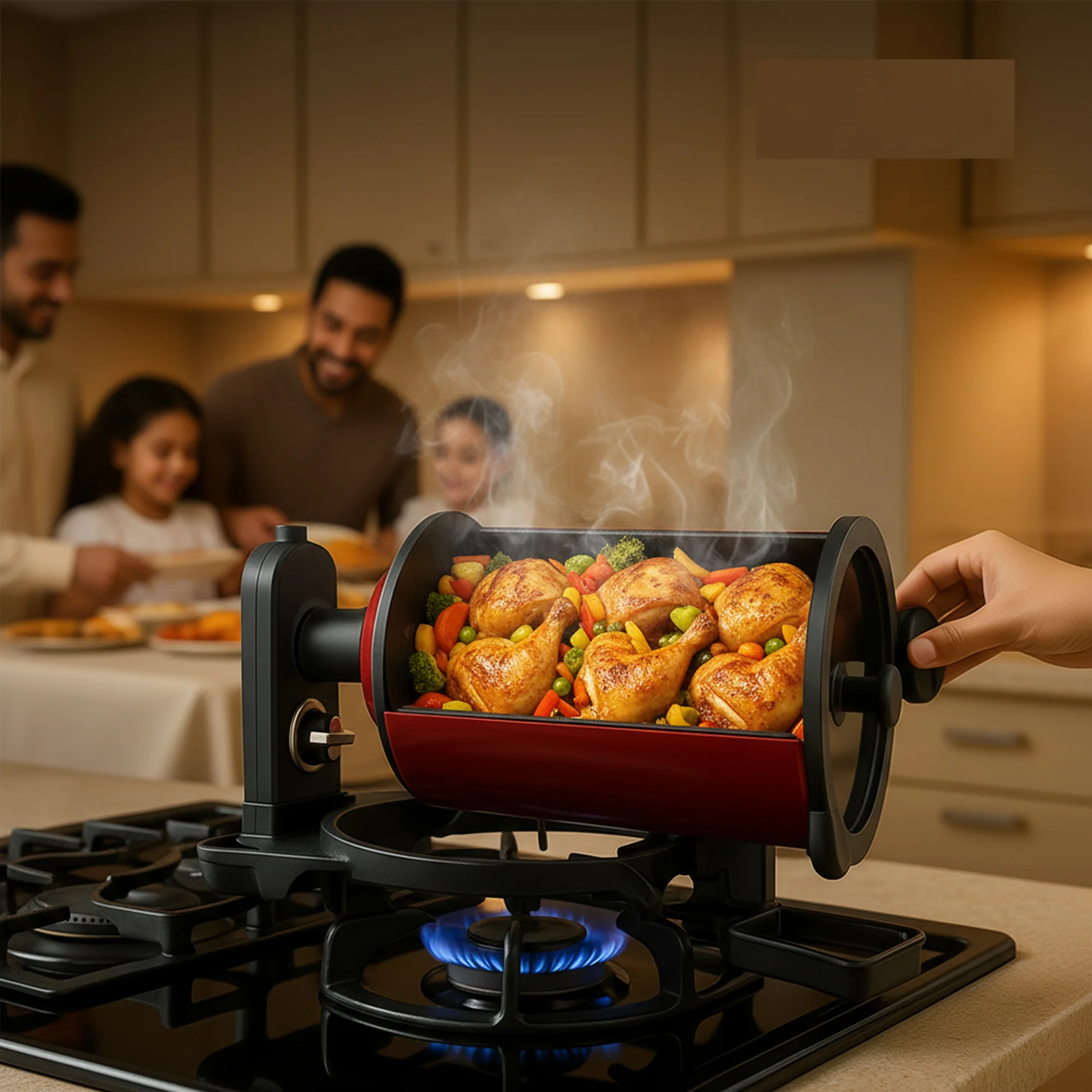 الة طهي و قدر المندى اوتوماتيكية متعددة الوظائف 6 دورات في الدقيقة