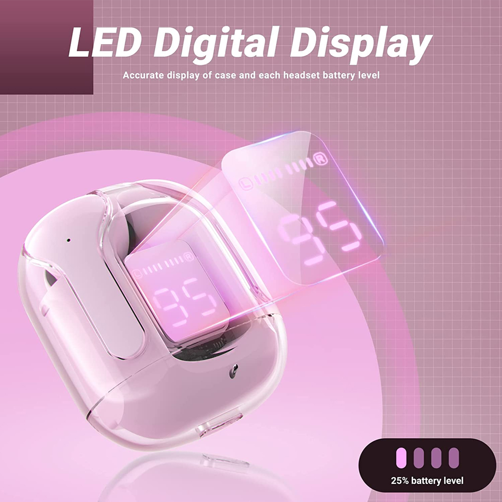 ACEFAST Earbuds LED Digital Display T6 Noise Reduction سماعة ذكية بشاشة ديجيتال بخاصية عزل الضوضاء