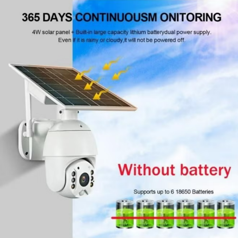 • كاميرا مراقبة CCTV للأماكن الخارجية ضد الماء وتعمل بالطاقة الشمسية | Crony