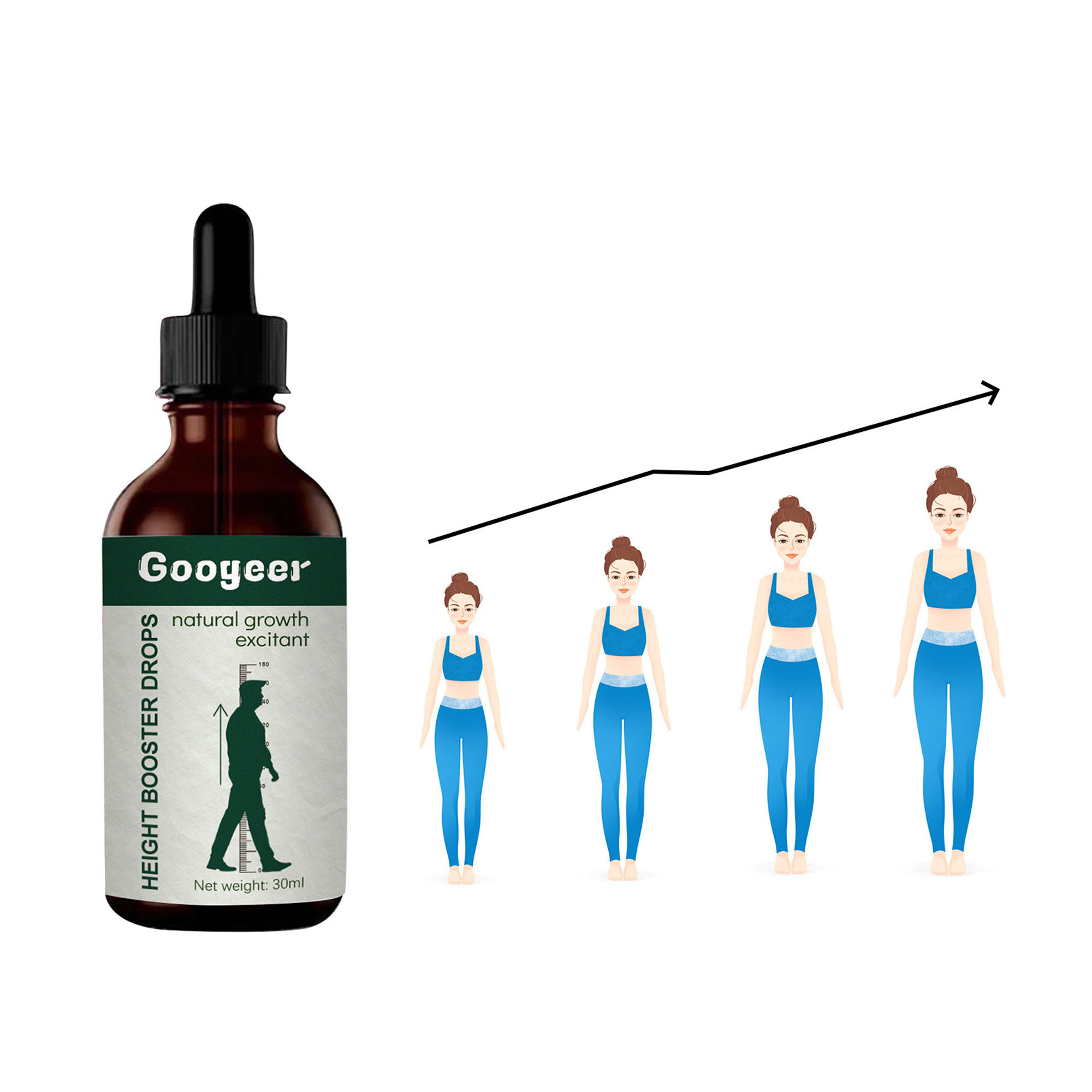 قطرات تعزيز الطول من مكونات طبيعية