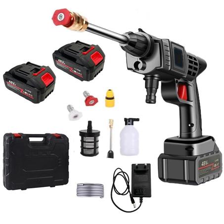 Pistolet lavage a eau haute pression rechargeable Sans Fil Avec 2 Batterie 48V