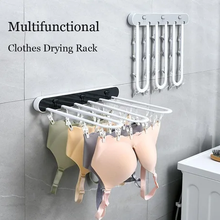 منشر الملابس الصغير لملابس الرضع والملابس الداخلية والجوارب Babywear Drying Rack" with 24 Clips -