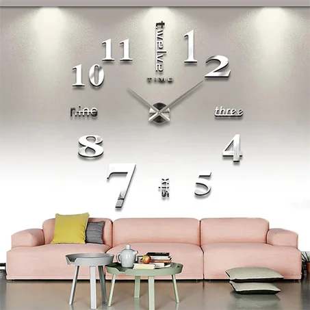 HORLOGE MURALE A EFFET 3D GRANDE TAILLE