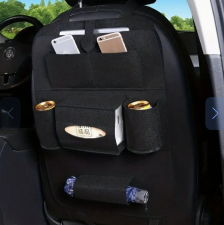 Car Seat Back Bag Black