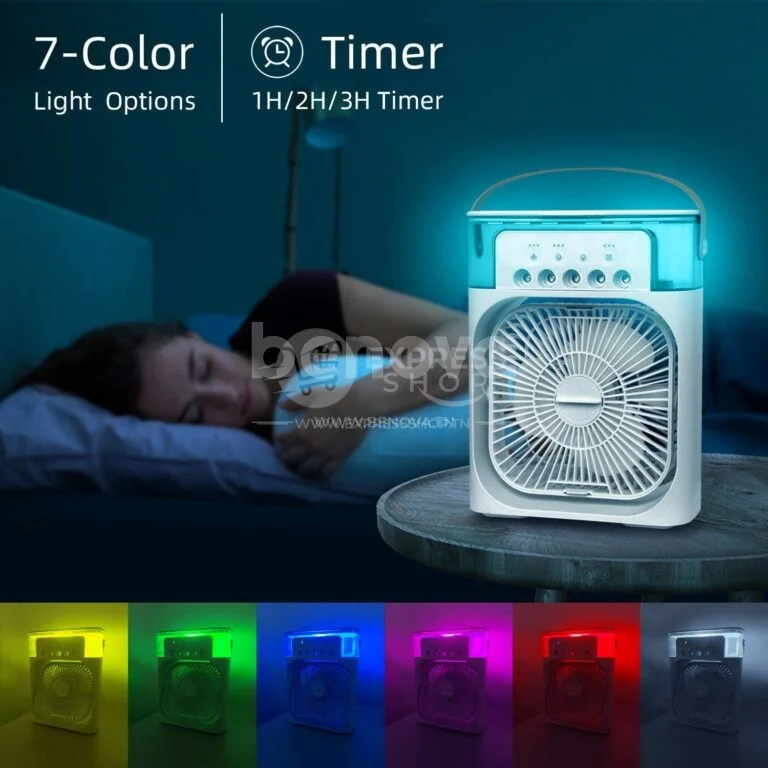 4 en 1 mini climatiseur portable par évaporation avec lumière LED 7