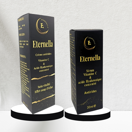 Eternella  مجموعة سيروم فيتامينِ سي وكريم للعناية بالبشرة