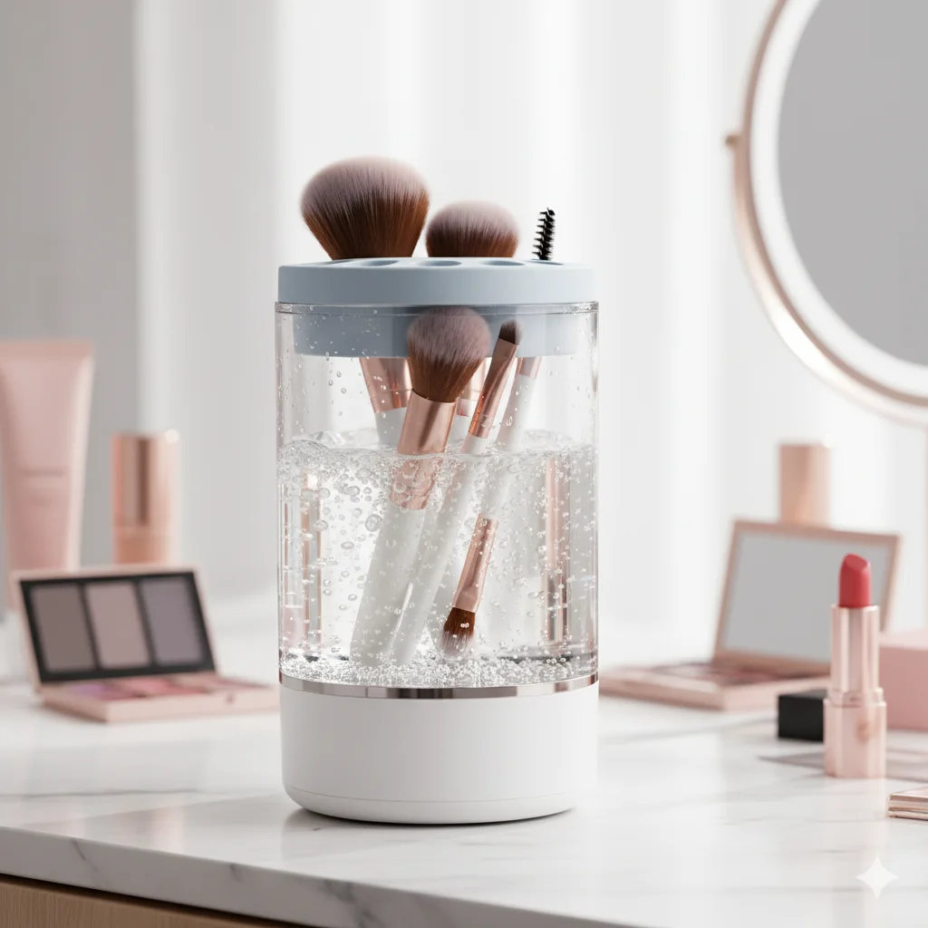 منظف فرش المكياج الكهربائي الأوتوماتيكي