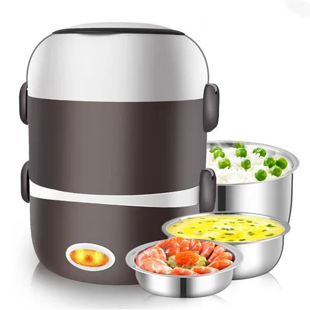 Boîte à Lunch Électrique Portable 3-en-1 NOUVEAU Style 220W, Chauffe-Plat Rapide