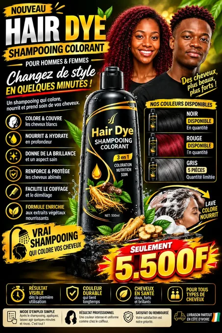 🔥 HAIR DYE À SEULEMENT 5500 F ! 🔥