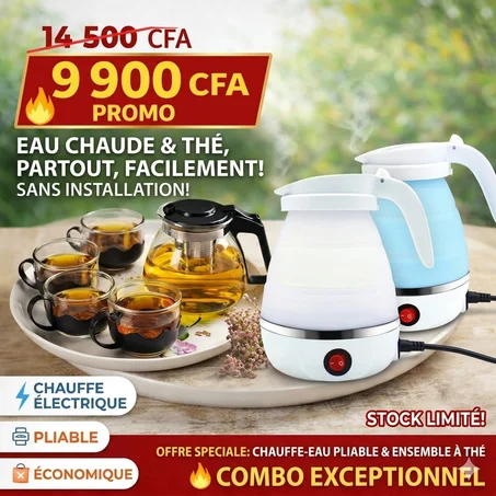 🔥 CHAUFFE-EAU PLIABLE PREMIUM ☕ Votre thé chaud partout, à tout moment