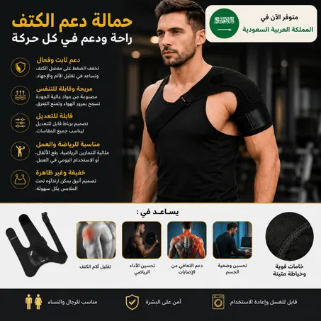 حزام دعم الكتف لعلاج إصابات الأوتار وتثبيت المفصل