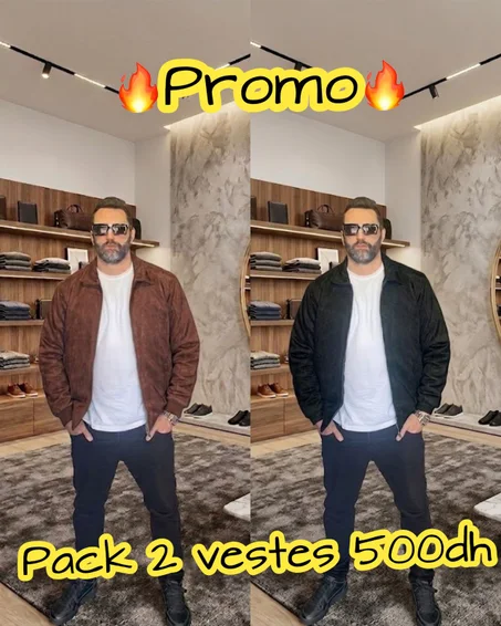 🚨Offre Limitée: 2 Vestes Foudan à Seulement 500 DH🚨