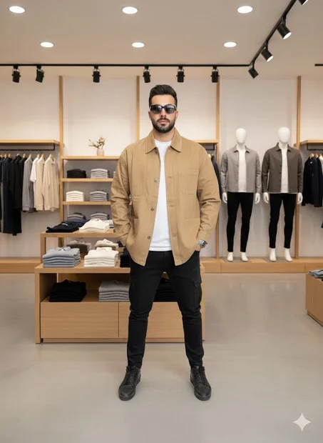 ✅ جاكيت رجالي Casual Urban – ستايل عصري يومي