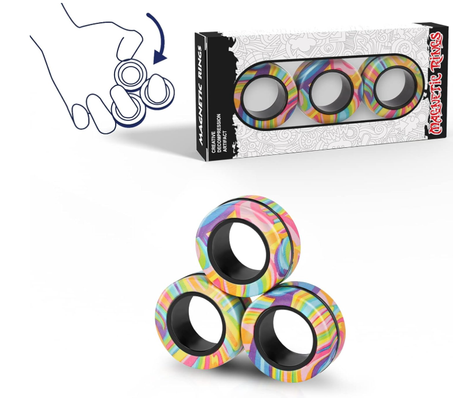 مجموعة العاب فيدجيت على شكل حلقات مغناطيسية، العاب فيدجيت لفرط النشاط (ADHD)