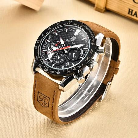 BENYAR BY5175 DAIM CHRONOGRAPHE ARGENT TABLEAU