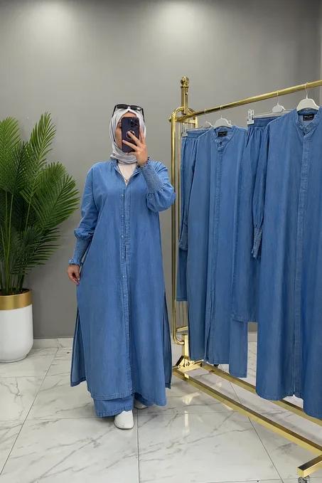 Robe jeans avec pantalon by dila  2026