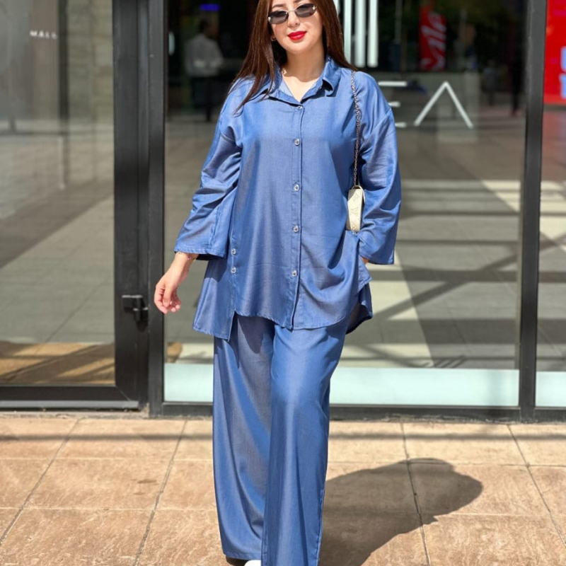 Ensemble 2 pièces en jeans tendance