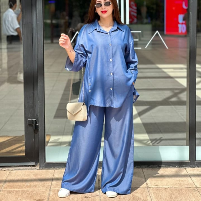 Ensemble 2 pièces en jeans tendance
