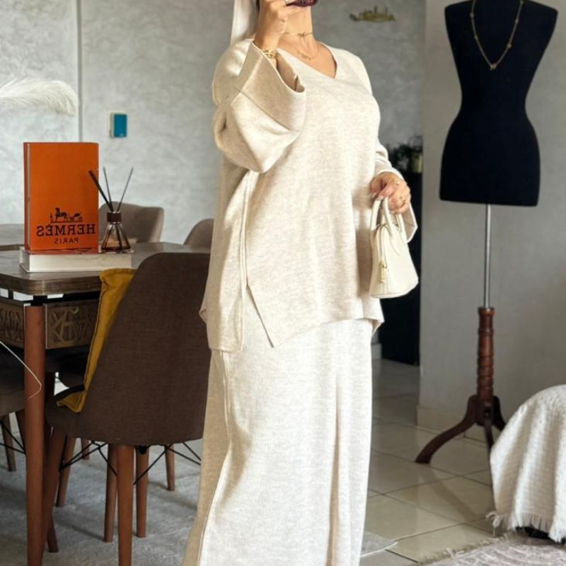 Ensemble 2 pièces jupe maille douce