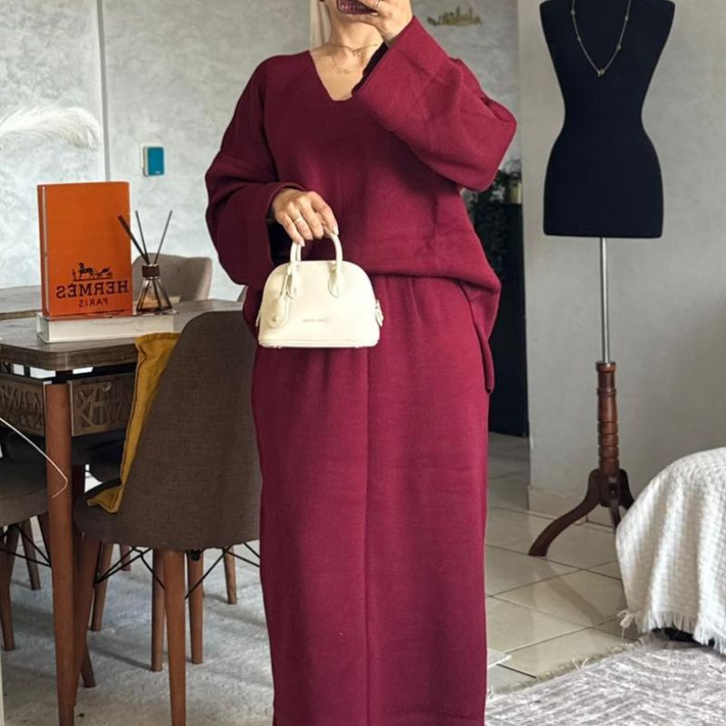 Ensemble 2 pièces jupe maille douce