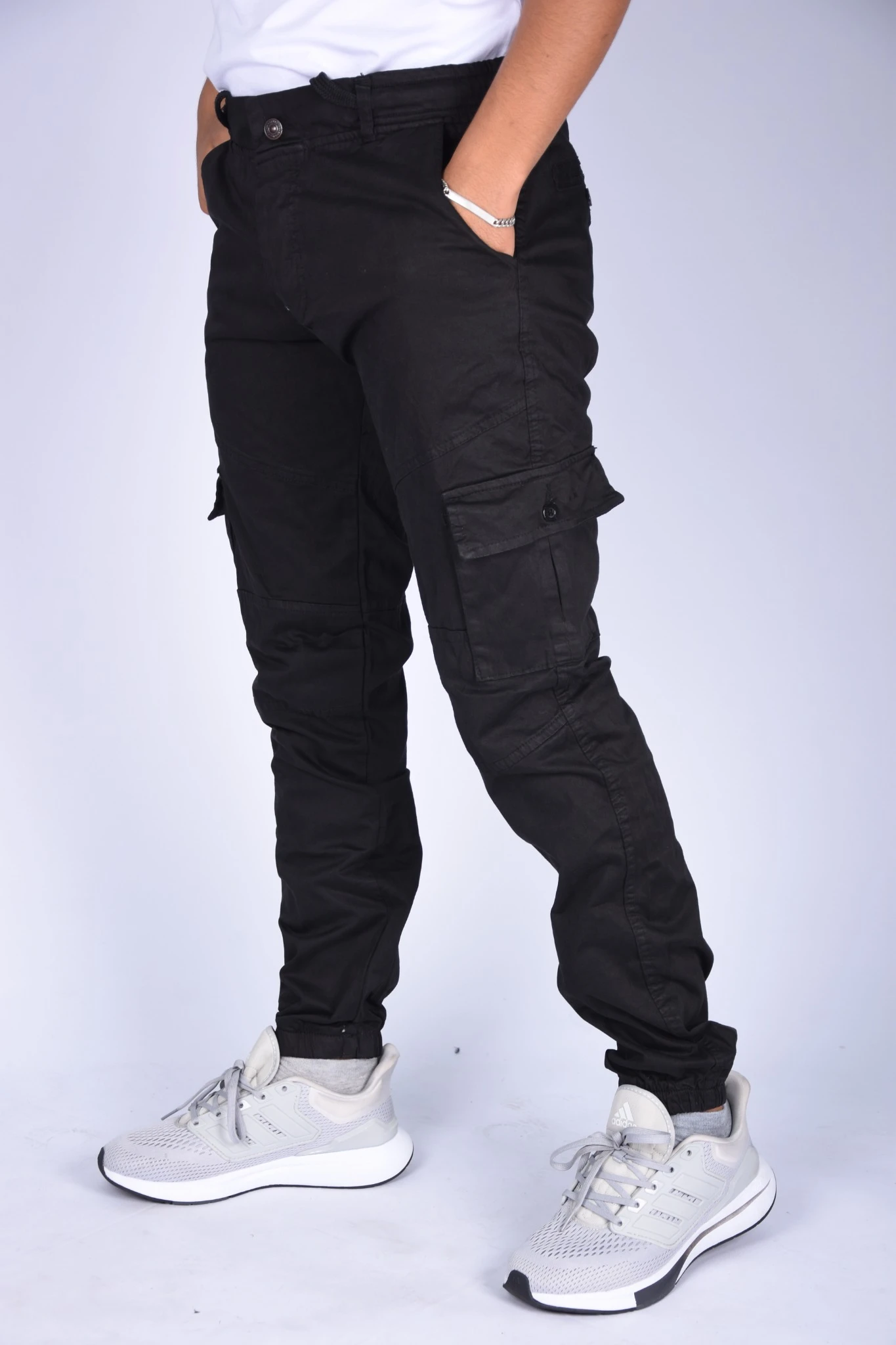 سروال جوغر Para – أسود Pantalon jogger Para En toile – Noir