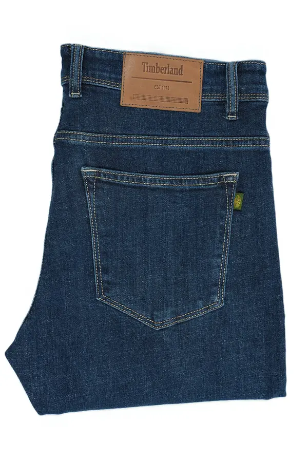 Jean Timberland Bleu foncé 100% Coton Coupe Normal Ref-TB6G551