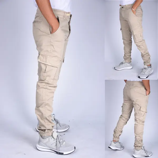 Pack de 3 Cargo en toile  Noir ,Beige et Vert Militaire