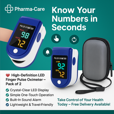 2-Pack Portable Pulse Oximeters with OLED Screen, Compact, Accurate & Easy to Use ✅