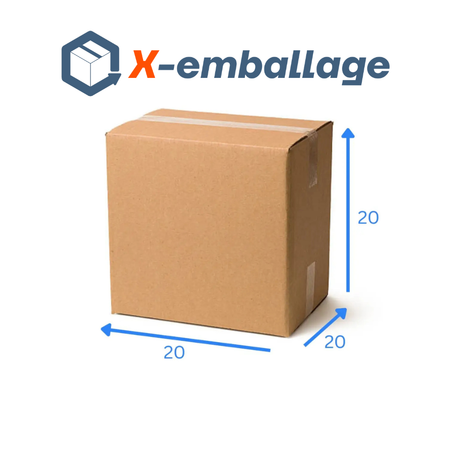 Carton 20x20x20 simple écrue