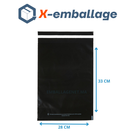 Sachet 28×33 e-commerce Noir