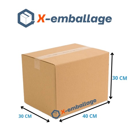 Carton 40x30x30 simple écrue