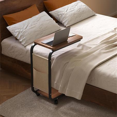 طاولة خشبية جانبية للأريكة مع جيب مثالي