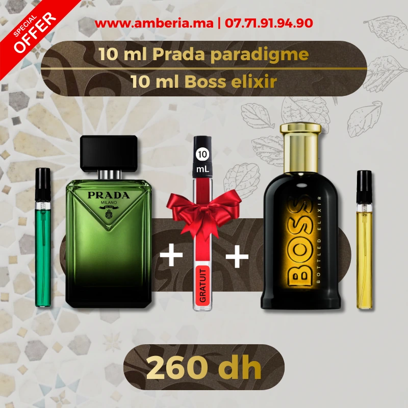 10ml Prada paradigme et 10ml Boss elixir et 10ml gratuit
