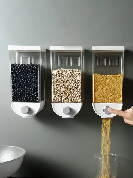 Kitchen Wall-Mounted Storage Box Grain Storage