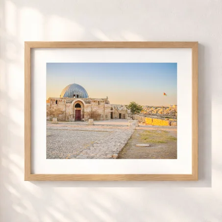 لوحة القصر الأموي وعلم الأردن (40x50 cm)