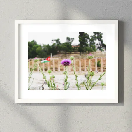 لوحة جرش وعلم الأردن (40x50 cm)