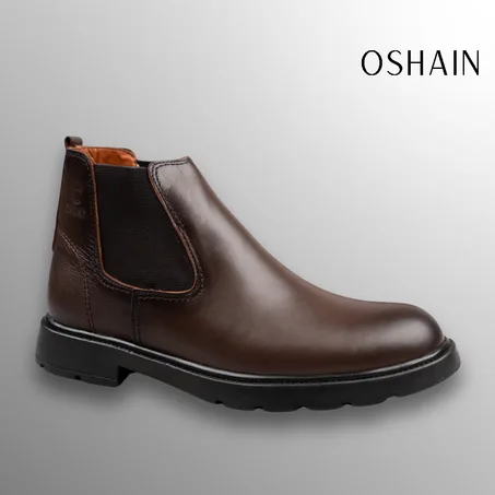 Men's leather half boot